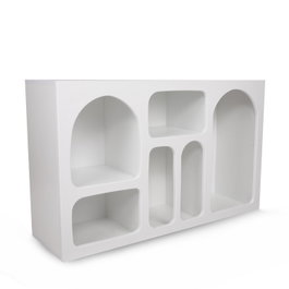 Hanah Home Consola Blanca Liva 120 - Mueble de Entrada o Salón Moderno, 120x74x37 cm